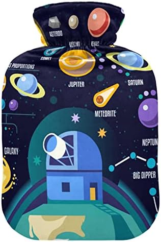 Бутилки с гореща вода с Капак за Galaxy Solar System Astronaut Чанта за Топла Вода за Облекчаване на Болката, Деца и