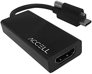 Адаптер Accell USB-C-HDMI 2.0 с крепежным винт за безопасно свързване и поддържа CEC (U187B-006B-23)