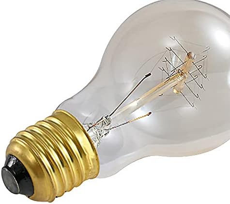 E26 25 W Крушка на Едисон A19 Реколта Лампа с нажежаема Жичка във вид на Беличьей Клетки, Кехлибар Стъкло, Антични Лампи,