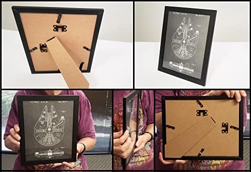 Никола Тесла Подаръци на Инженерите - Стенен интериор в стил steampunk 6 (8 x 10) Стенни рисунки в рамка с Патент Щампи