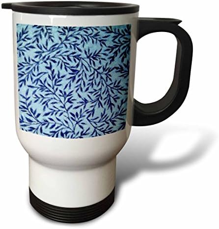 Пътна чаша от неръждаема Стомана 3dRose Ceramic Ice Blue, 14 Грама