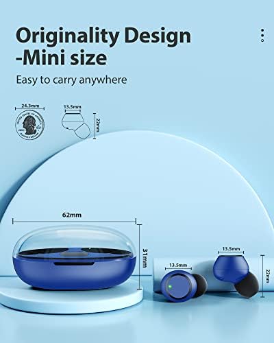 Безжични слушалки KOVON Подобрени Слушалки 5.3 с led дисплей захранване, Чанта за зареждане, Водоустойчиви слушалки в