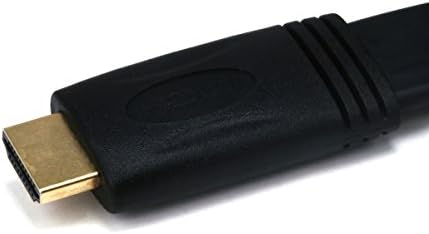 Плосък високоскоростен HDMI кабел и търговски серия Monoprice, 4K @ 24Hz, 10,2 Gbit/s, 24AWG, CL2, 3 метра, черен