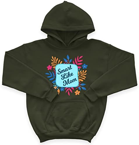 Руното hoody Smart Like Mommy за деца с гъба - Сладко Детска hoody с качулка - Цвете hoody за деца