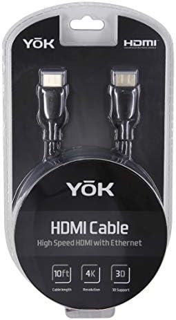 Yok 10-крак кабел HDMI 2.0 премиум клас- отличен за игри, гледане на филми и много други.
