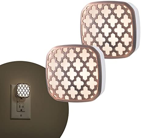 Декоративен led нощна светлина на Светлините by Night, Бронзов марокански дизайн, Настъргано масло, Сменяем Сензор от