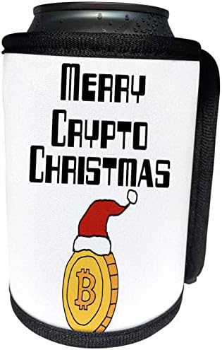 3dRose Сладко Забавно Криптовалютная Bitcoin монети в шапката на дядо коледа. - Опаковки за бутилки-охладители (cc_353824_1)