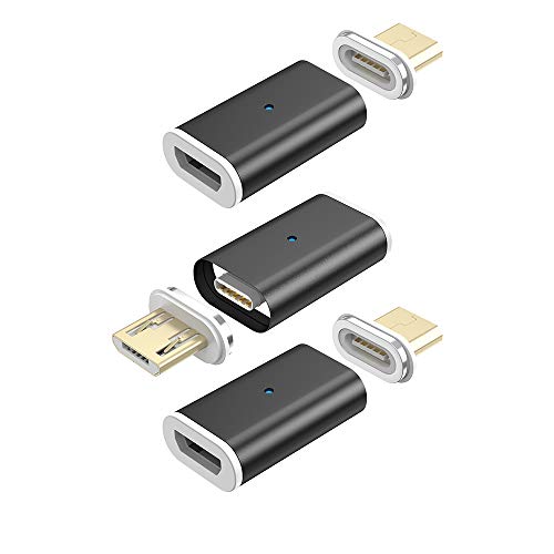 Магнитен конвертор NetDot Gen10 Micro USB адаптер Micro USB (3 опаковки черен цвят)