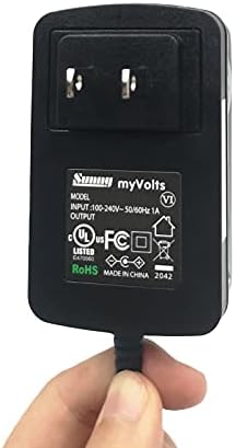 Захранващ Адаптер MyVolts 12V Съвместимо с/Уплътнител за зарядното устройство VIFLY WhoopStor LiPo 1S -Штепсельная вилица