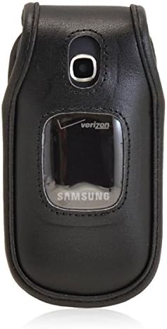 Кобур Turtleback, Съвместима с Samsung Gusto 3, Моля, Черен Кожен Калъф, Панти Калъф за телефон с капаче за колан - Произведено