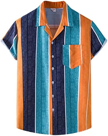 Летни мъжки Ризи Ahola, Хавайски Ризи с Копчета и Къс ръкав, Плажни Блузи, Ежедневни Вечерни Дизайнерски Ризи