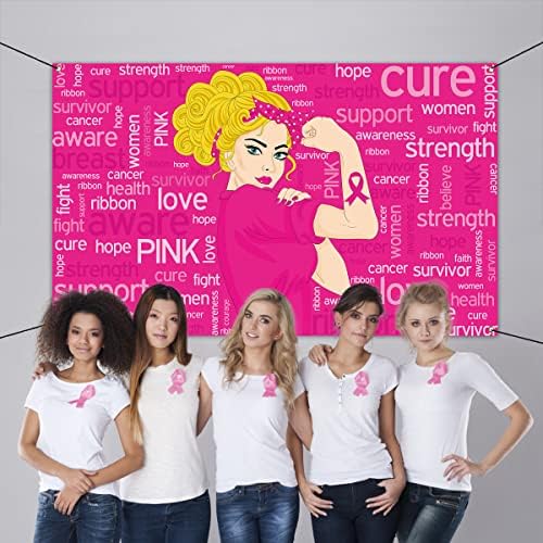 Nepnuser Информираността за рака на гърдата Фон за Фотобудки Розовата Лента Украса Надежда Вяра Силата на Смелостта Вдъхновяващ