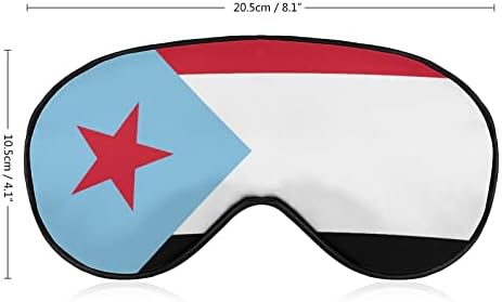 Мека Маска за очи с Флага на Южен Йемен, Ефективно Затеняющая Маска за Сън, Удобна Превръзка на Очите с Еластична Регулируема