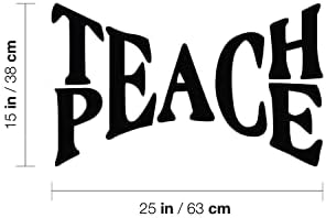 Vinyl Стикер на стената - Teach Peace - 15 x 25 - Модерен Вдъхновяваща Стикер с Положителна Цитат за Дома, Детски Стаи,