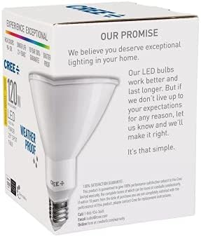 Крушка Cree Lighting Изключителна серия PAR38, Led лампа с регулируема яркост от 3000 До 120 W + 1200 Лумена, ярко-бяла,