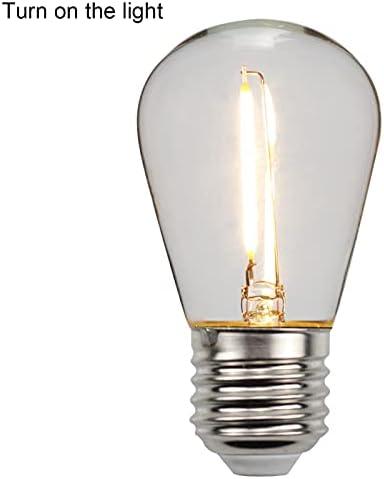 1 Watt Led лампа-венец E26 Топло Бяло 2700 До S14, лампа във формата на свещ, Led лампа с нажежаема жичка, Еквивалент