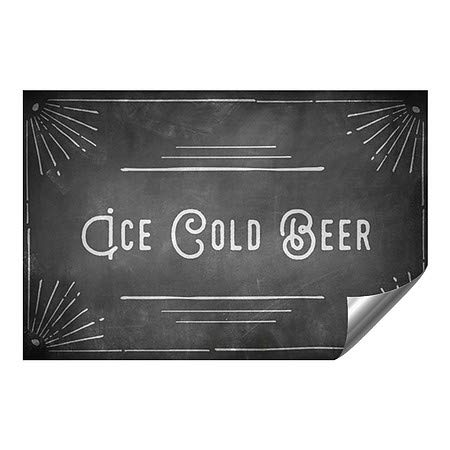 CGSignLab | Area студена бира с креда, Сверхпрочная Промишлена самозалепваща Алуминиева стикер на стената | 48 х 32
