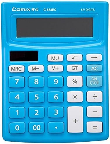 Електронен настолен калкулатор с 12-Фигурални по-голям дисплей, слънчева батерия и кнопочной батерия за захранване с