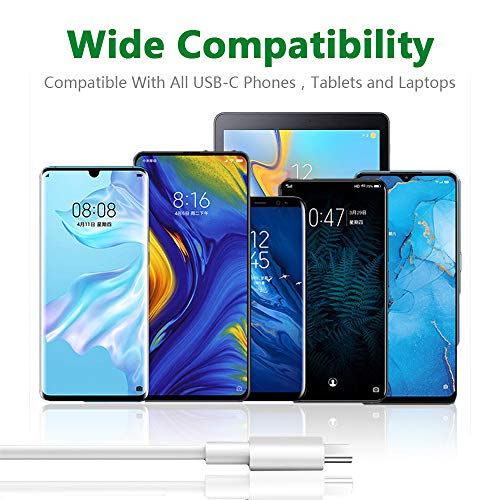 Кабел USB Type C дължина 6,6 фута-за таблети Samsung Galaxy Tab A 10,1 (2019), 10,5 (2018), Tab S6 S5E (2019), S4 10,5