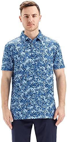 Мъжки ризи за голф Dry Fit с Къс ръкав и Принтом, Отлични Абсорбиращи Влагата Риза с къси ръкави