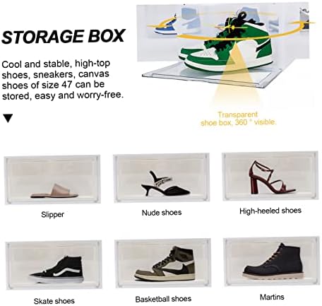 Cabilock 1 бр. Пластмасова Прозрачна Кутия за Обувки, Органайзер за съхранение, Прозрачен Органайзер За Обувки, Кутии