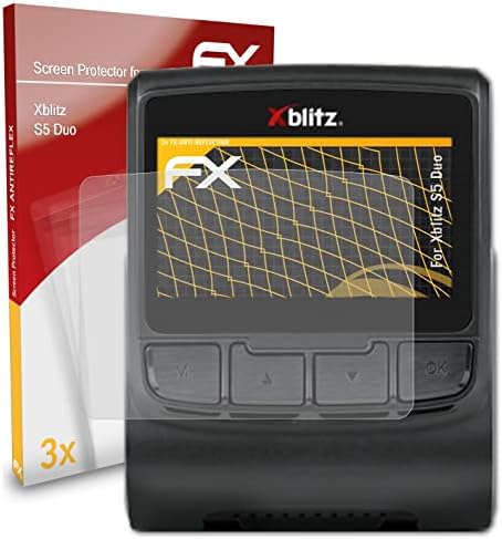 Защитно фолио atFoliX, съвместима със защитно фолио Xblitz S5 Duo Screen, Антибликовая и амортизирующая защитно фолио FX (3X)