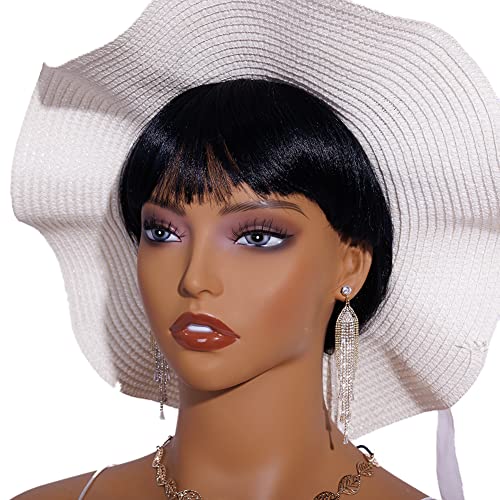 J & F CO. Реалистичните глава на манекен с през скута дисплей, на главата-манекени, бюст за перуки, грим, козметични