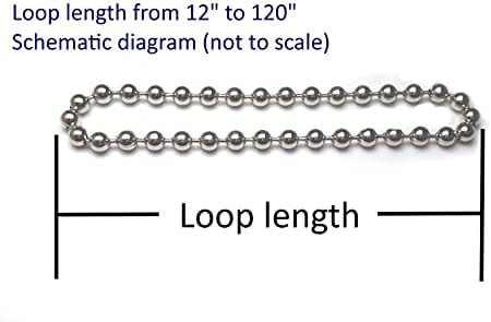 Метална Празна линия с дължина 4,5 мм и с Безкрайна верига от Топчета/Топчета, за Ролкови щори с ръчен (60)