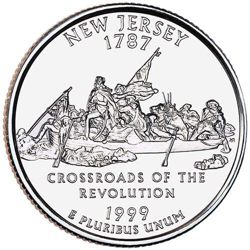 1999, P & D BU Избор тримесечие на щата Ню Джърси, Необращенный Монетен двор на САЩ, Комплект от 2 монети