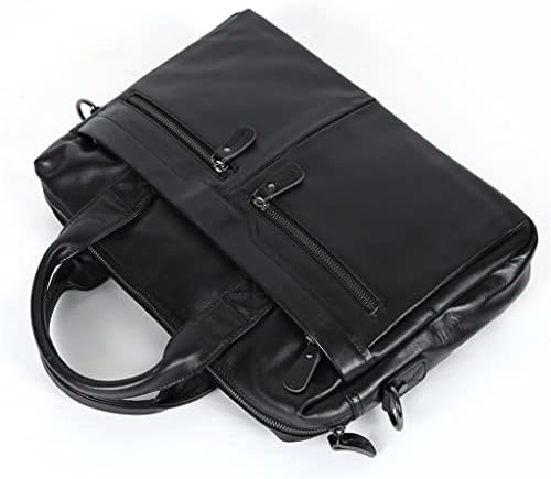 Дебел Кожен портфейл, Мъжка Бизнес чанта, Мъжки портфейл, Кожена Офис чанта, чанта за лаптоп, мъжки чанти-месинджър (Цвят:
