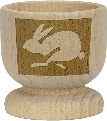 Дървена чаша за яйца Azeeda Минава един заек (EC00023088)