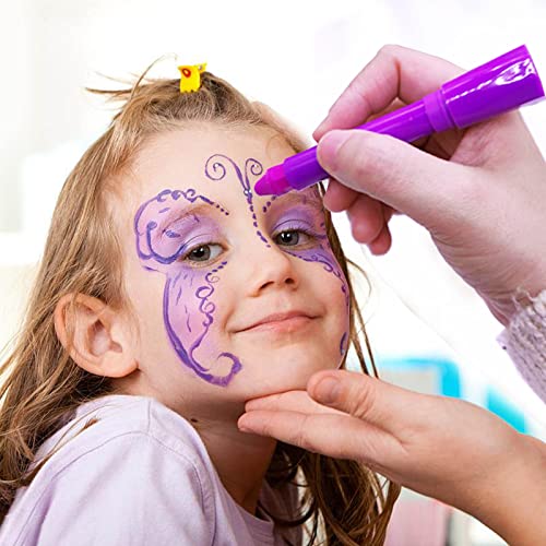 Пръчици за рисуване на лицата На Децата, 12 бр Комплект Бои За лице, Скручивающиеся Цветни Моливи За Рисуване на Лице,